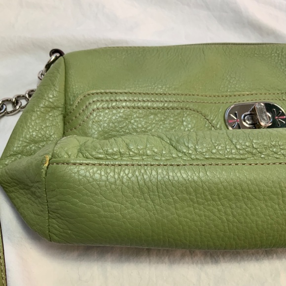 Green Leather Crossbody or Shoulder Mini Bag by Isaac Mizrahi - Picture 8 of 8